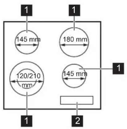 ZANUSSI ZHRN642K - Distribución de la superficie de cocció - 1