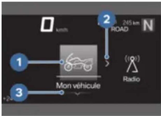 BMW R 1250 RT (2020) - Indications d'utilisation dans le menu principal - 1