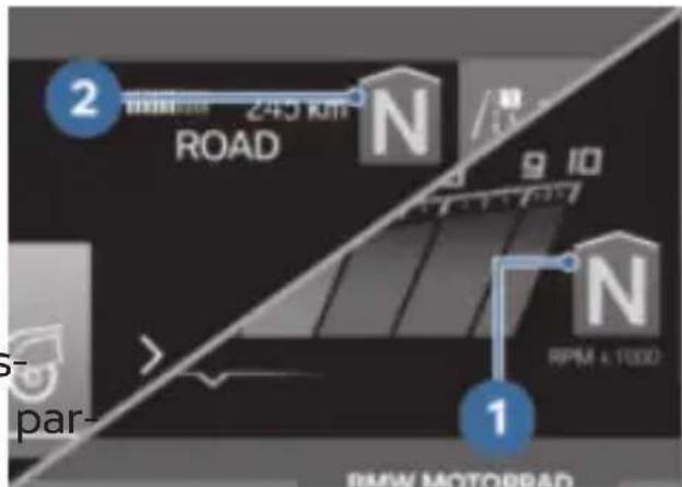 BMW R 1250 RT (2020) - Recommandation de passage au rapport supérieur - 1