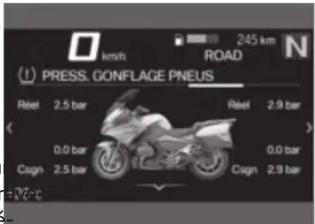BMW R 1250 RT (2020) - Pression de gonflage des pneus - 1