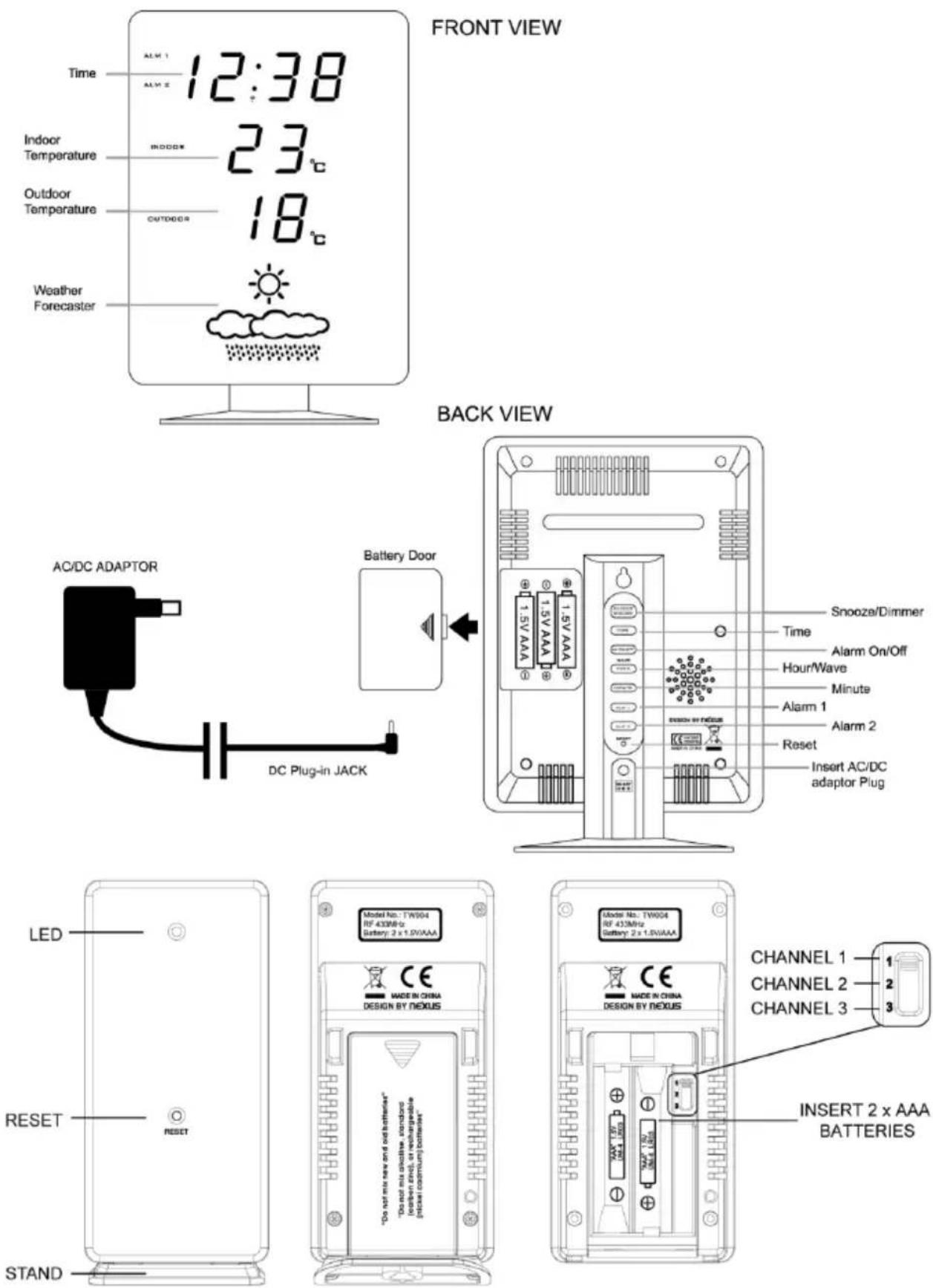 TECHNOLINE WS 6820 - Instruction manual - 1