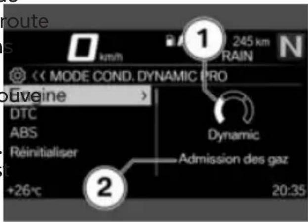 BMW F 900 XR (2020) - Configurer le mode de conduite DYNAMIC PRO - 1