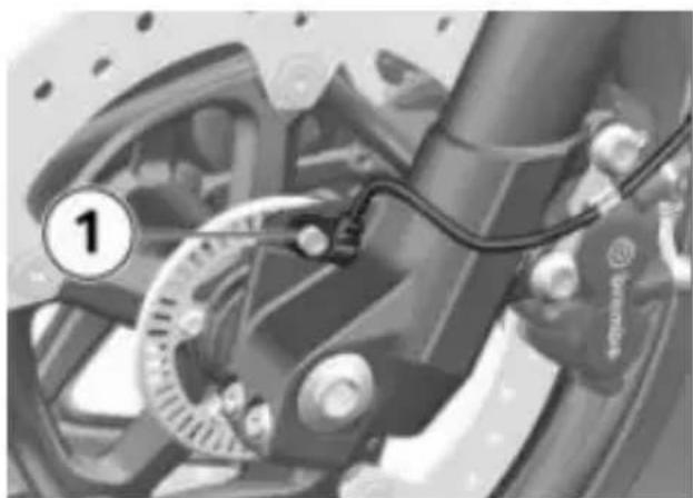BMW F 750 GS (2020) - Dépose de la roue arrêté - 1