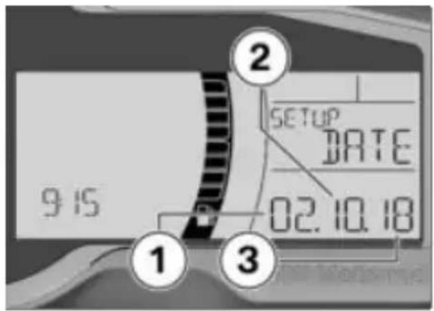 BMW F 750 GS (2020) - Réglage de la date Condition préalable - 1