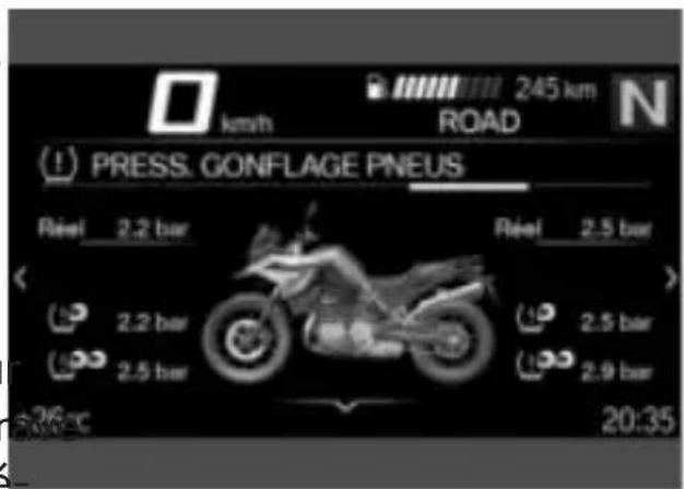 BMW F 750 GS (2020) - Pression de gonflage des pneus - 1