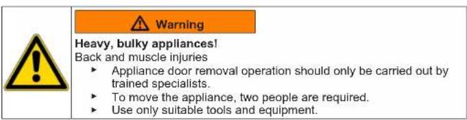 SIEMENS GS36NBIFV - Replacing door upper hinge (door with display) - 1