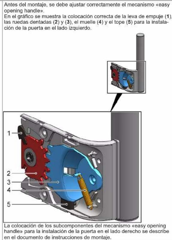 SIEMENS GS36NBIFV - Montar el tirador de aperture fácil - 1