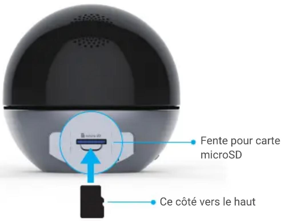 EZVIZ C6W - Étape 1: Installer une carte micro SD (facultatif) - 1