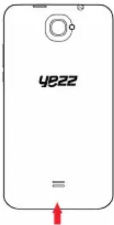 YEZZ Andy 4E2 - Install the SIM card and battery - 1