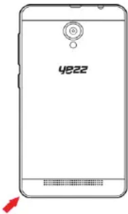 YEZZ Andy 4.5E LTE - Instale o cartão SIM - 1