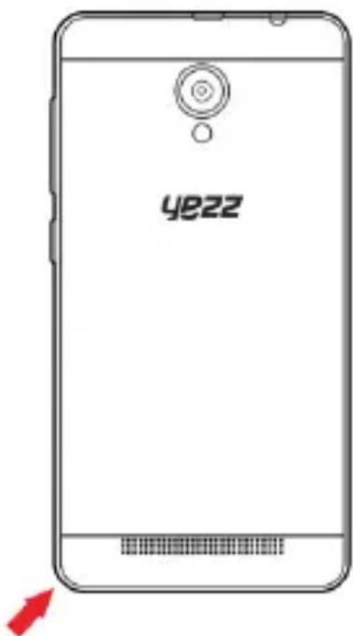 YEZZ Andy 4.5E LTE - Install the SIM card and battery - 1