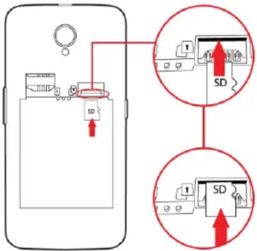 YEZZ Andy 4.5E LTE - Insertar una tarjeta de memoria (opcional) - 2