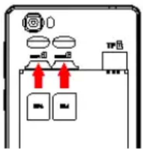 YEZZ Andy 5M - Install the SIM card and battery - 1