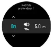 SUUNTO D5 - Comment définiir des notifications de profondeur (apnée uniquement) - 2