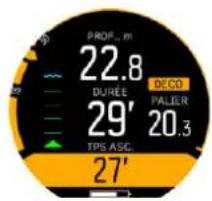 SUUNTO D5 - Exemples d'écrans de décompression - 1