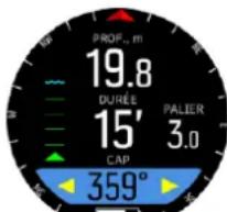 SUUNTO D5 - Verrouillage du relèvement - 3