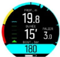 SUUNTO D5 - Pression de la bouteille - 1