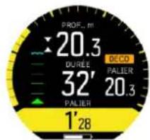 SUUNTO D5 - Exemples d'écrans de décompression - 6