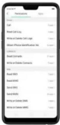 OPPO R15 Pro - 11,3. Permissions d'application - 2