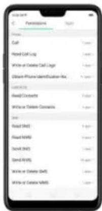 OPPO R15 Pro - 7,3. Autorisation de confidentialité - 2