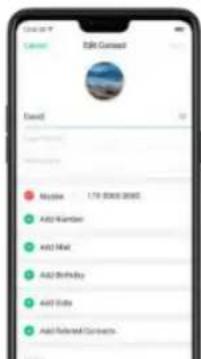 OPPO R15 Pro - 6,2. Modifier et supprimer un contact - 3