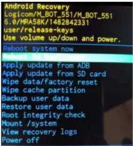 LOGICOM Le Starter L - Réinitialisation de l'appareil en mode "récapération - 1