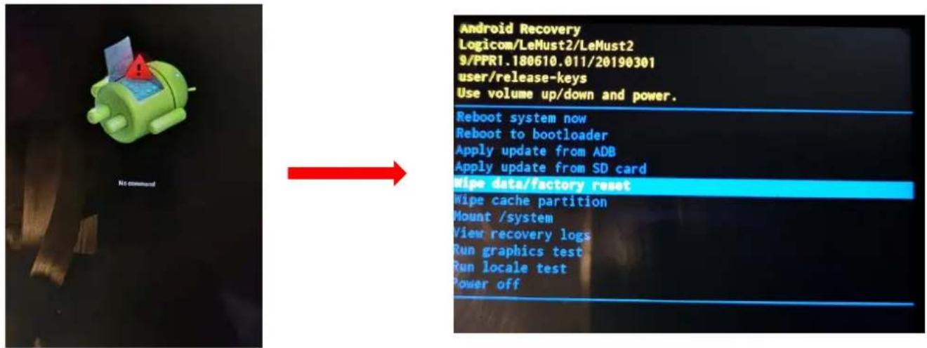 LOGICOM Le Must 2 - Réinialisaon de l'appareil en mode "récupéraon": - 1