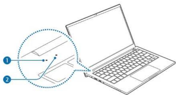 SAMSUNG Galaxy Book Ion - Témoin d'état de fonctionnement et capteur de luminosité - 1
