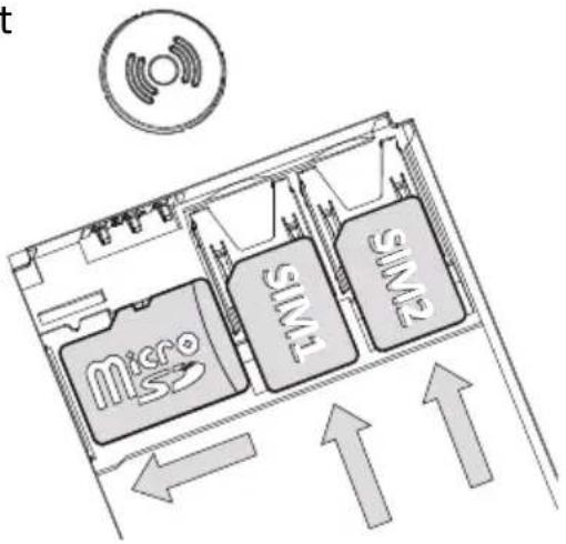 DORO 7080 - Insertion de la carte SIM et des cartes mémoires - 1