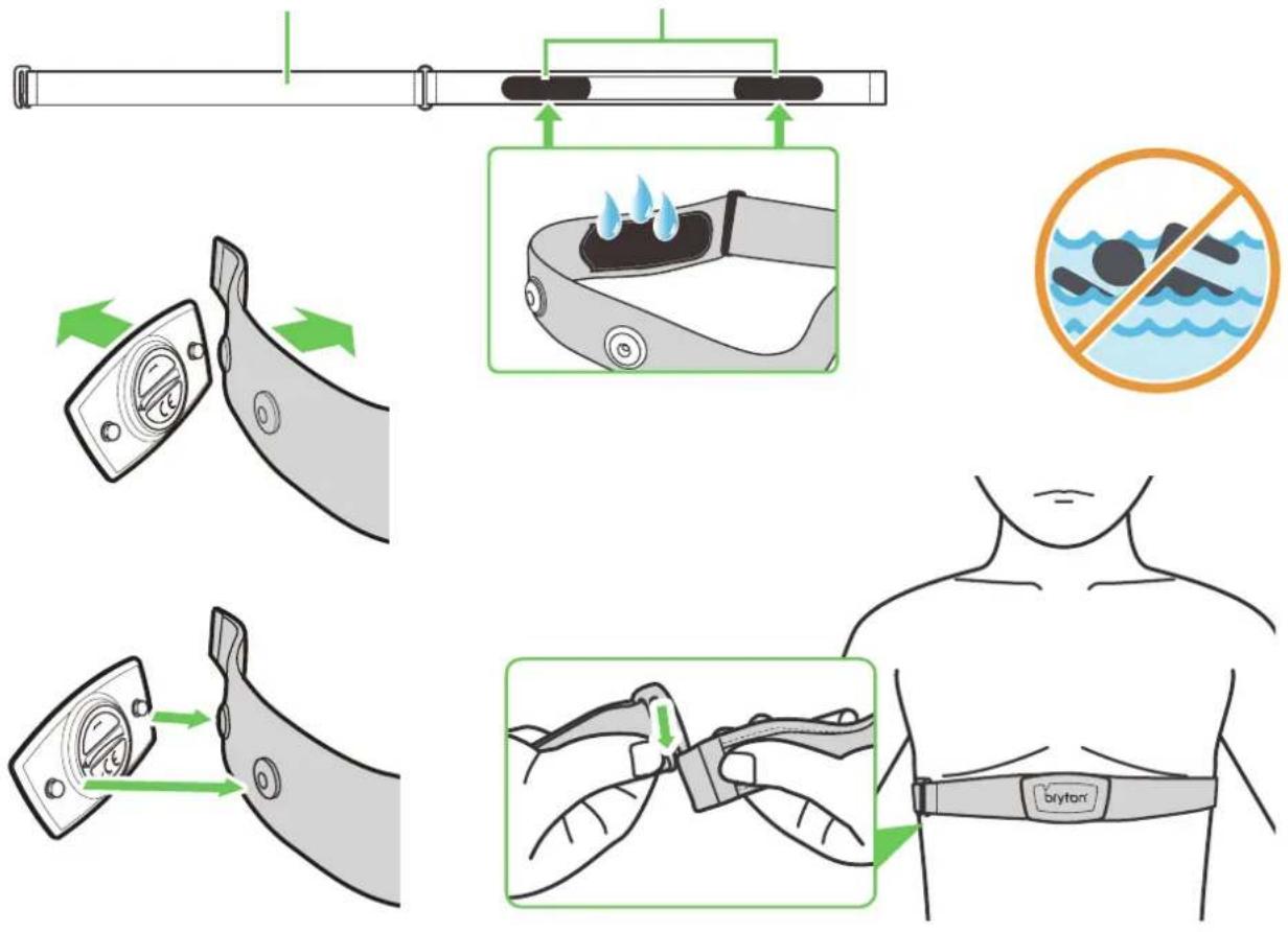 Bryton Rider 15 - Installation de la sangle de fréquence cardiaque (Optionnelle) - 1