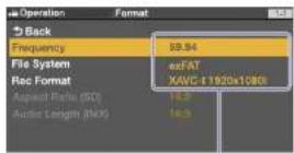 SONY PXWZ450 - Esecuzione delle impostazioni del menu - 2