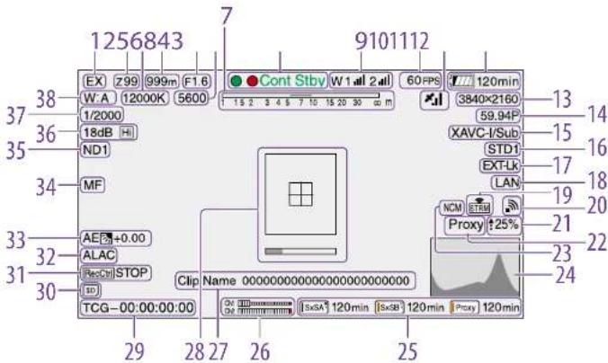 SONY PXWZ450 - Ecran du viseur - 1