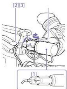 SONY PXWZ450 - Raccordement d'un microphone au connecteur MIC IN - 2