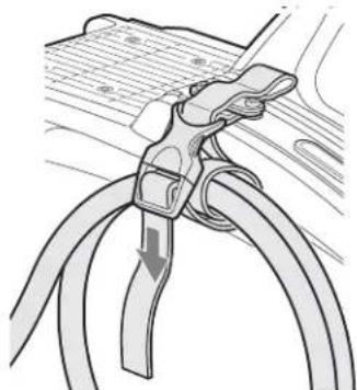 SONY HSC300R - Pour utiliser la sangle d'attache de cable - 5