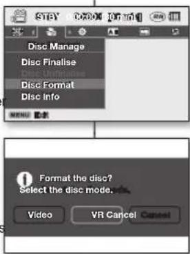 SAMSUNG VPDX100i - FORMATAGE D'UN DISQUE - 3