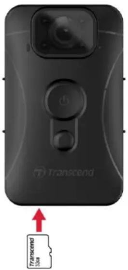 TRANSCEND DrivePro Body 10 - Changer la carte mémoire microsd - 1