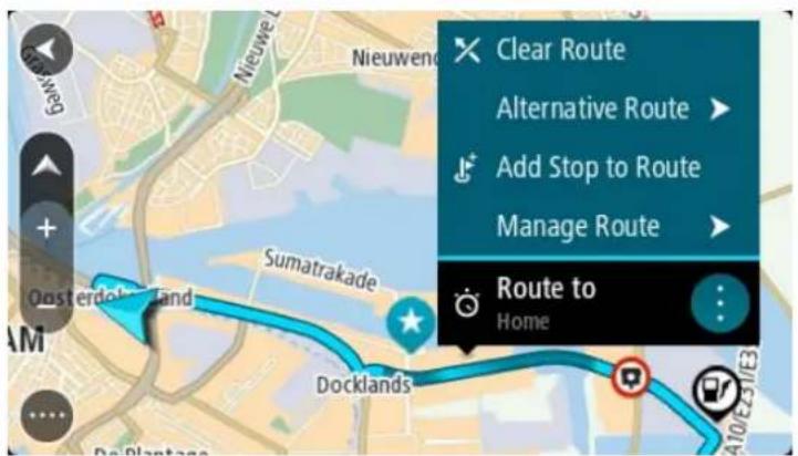 TOMTOM RIDER 450 - Ajouter un arrêt à un parcours enregistré à l'aide de la carte - 1