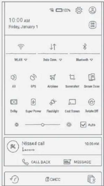 LENOVO Vibe K5 Note - Notifications et réglages rapides - 2