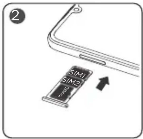 LENOVO A6 Note - Instalar os cartões Nano-SIM e microSD - 2