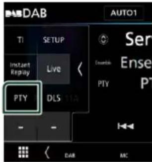 KENWOOD DNX451RVS - Recherche partype de programme - 2