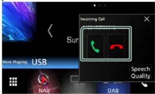 KENWOOD DNX451RVS - Réception d'un appel - 2
