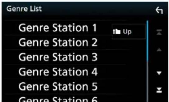 KENWOOD eXcelon DNX994S - Une nouvelle station est créé à partir du genre sélectionné. - 1