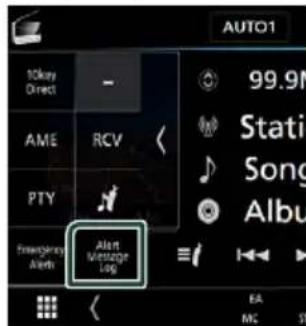 KENWOOD eXcelon DNX994S - Affichage du message d'alerte reçu - 2