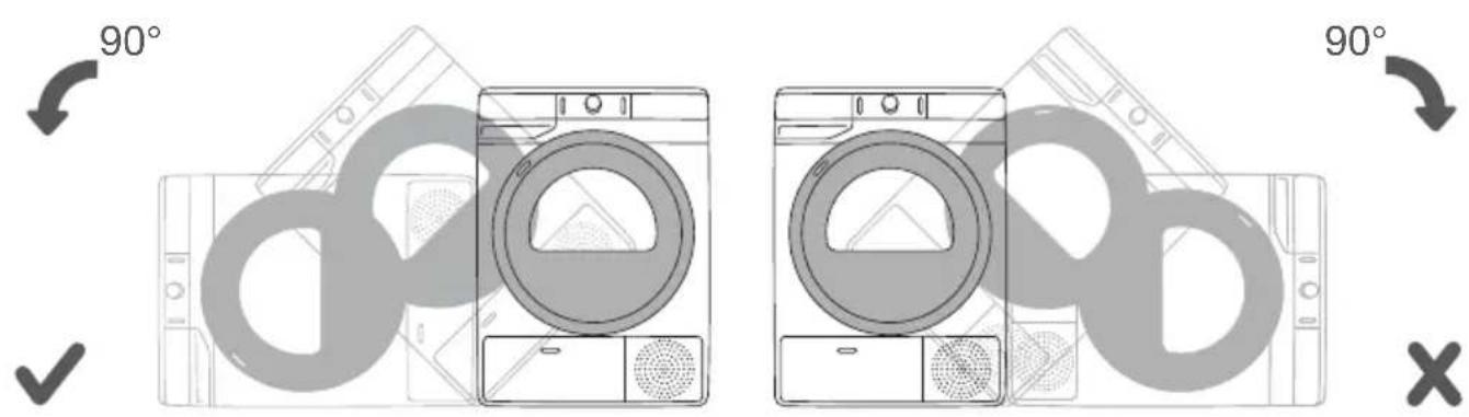 GORENJE DA92IL - Ouverture du hublot du sèche-linge (vue de dessus) - 2