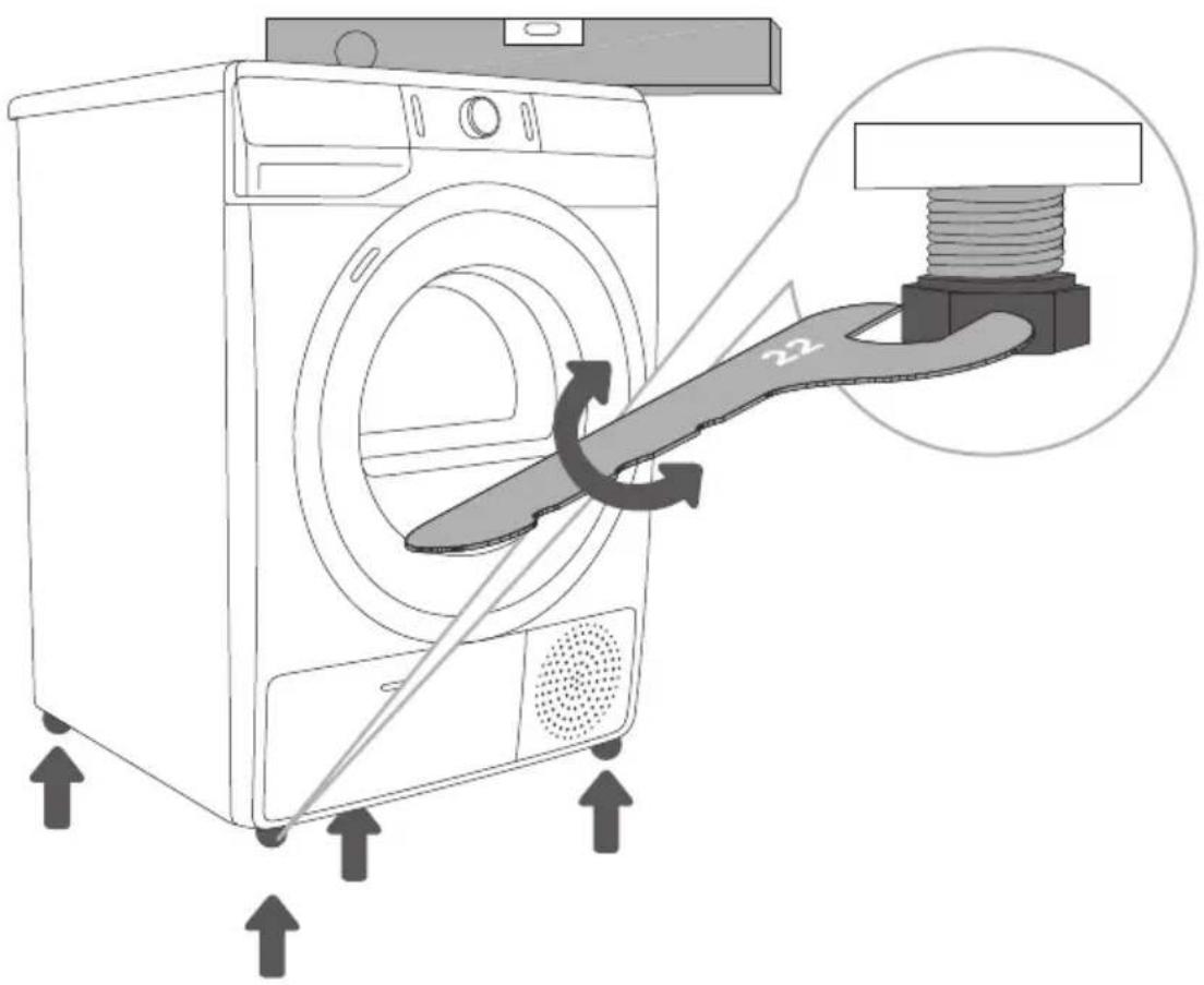 GORENJE DA92IL - Ouverture du hublot du sèche-linge (vue de dessus) - 4