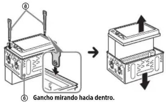 SONY XAV1550D - Desmontaje del soporte de montaje - 1