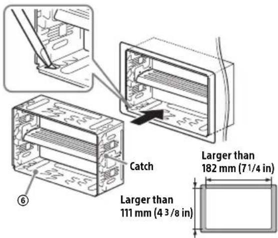 SONY XAV1550D - Mounting the unit in the dashboard - 1