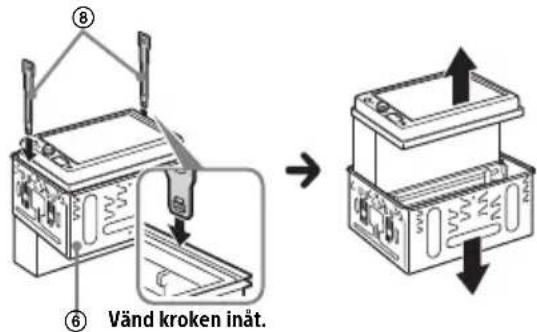 SONY XAV1550D - Ta bort monteringshylsan - 1