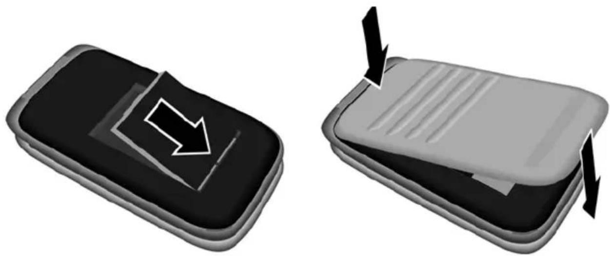 GIGASET GL590 - Insérer la batterie et fermer le couvercle - 1