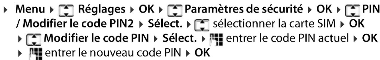 GIGASET GL590 - Modifier le code PIN/PIN2 - 2